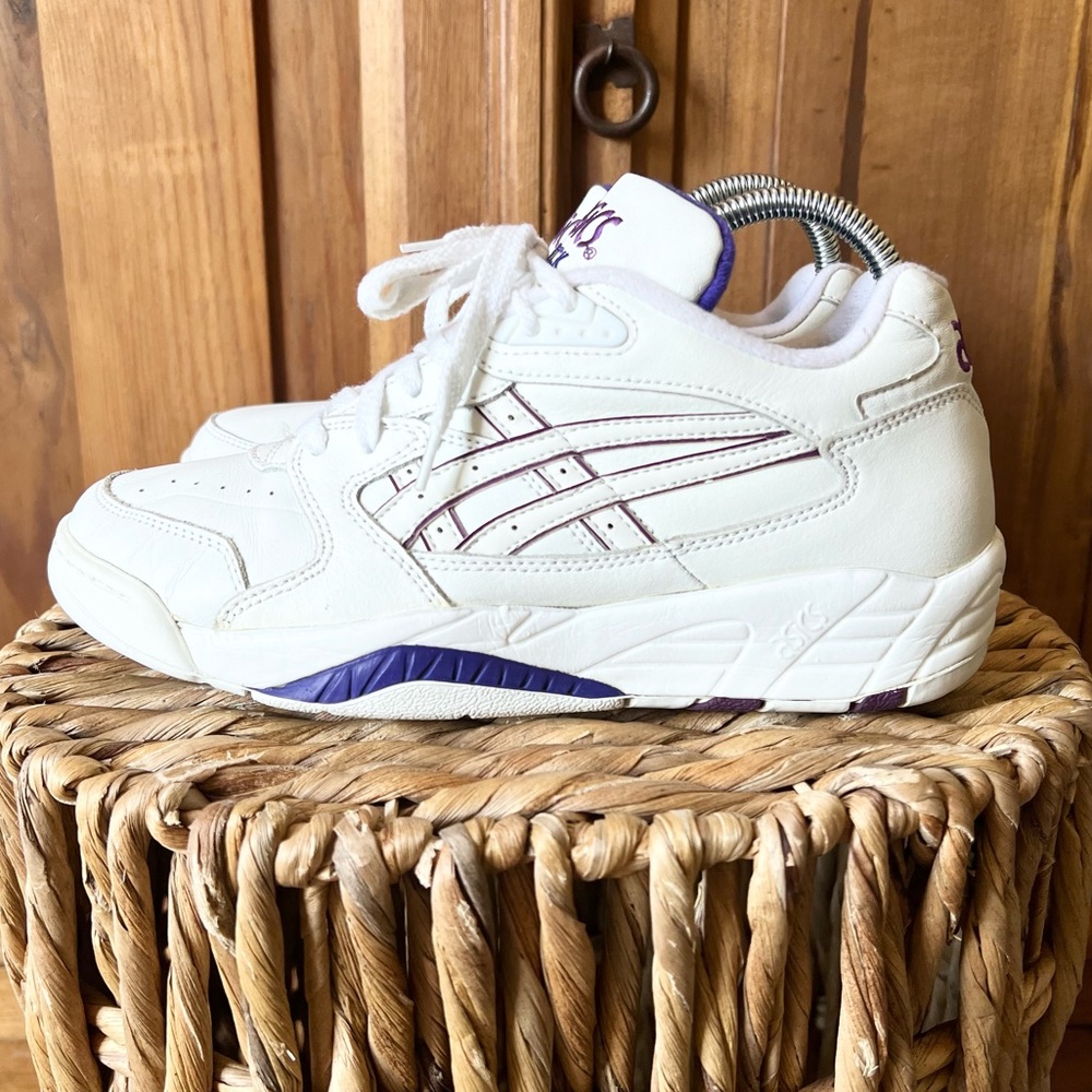 Vintage Asics GT Quick Gel Women’s White Leather Sneakers Size 8